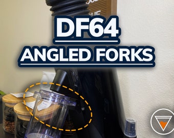 DF64 Angled Dosing Cup Forks | Reduce Mess! | Turin DF64, G-IOTA, Solo Grinder