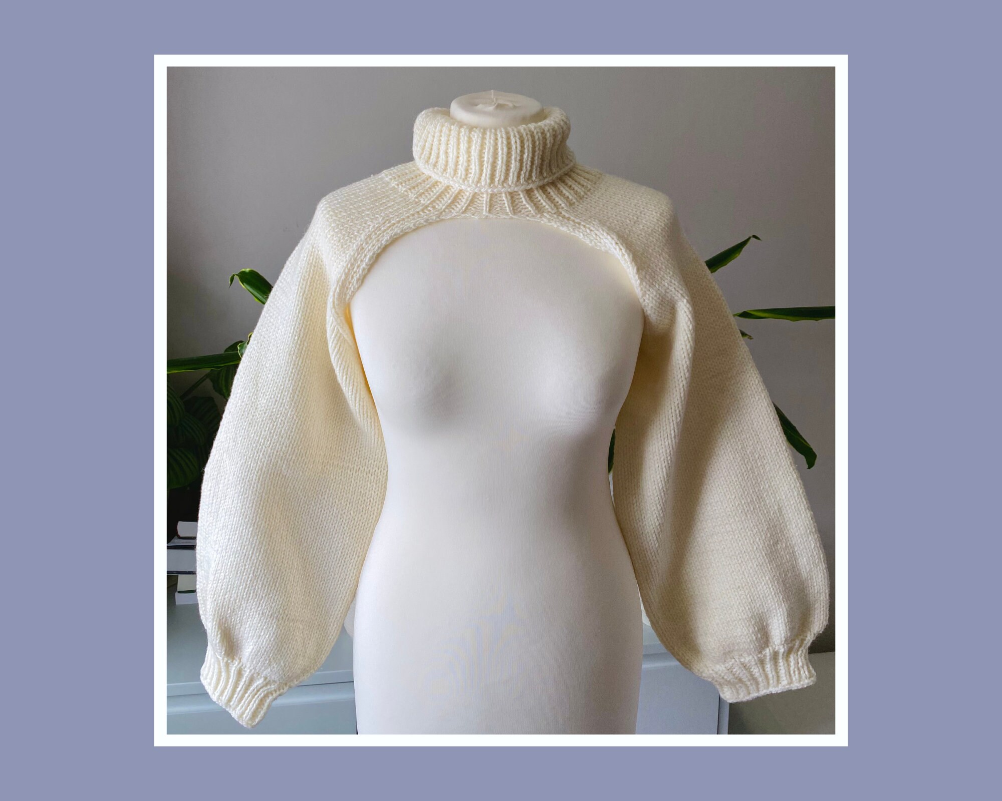 【DISCERNMENT】crew hand warmer turtleneck Hand Knitted Extreme Crop Cut Sleeve Sweater Arm Warmer