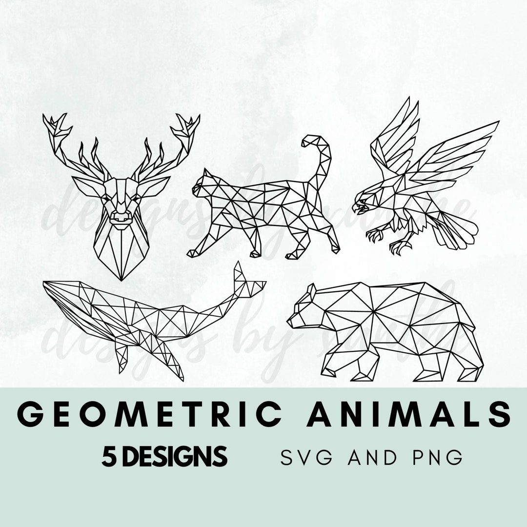 Geometric Animals Svg Bundle Geometric Art Geometric Svg Png Animal Svg Files Bundle Geometric