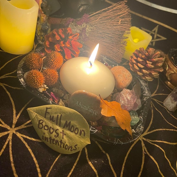 Full Moon Candle Burning/ Boost Intentions/ Full Moon