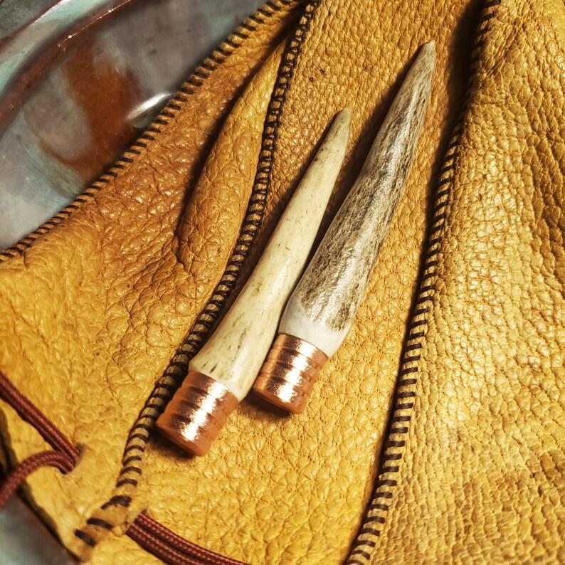 Pipe Tamper With Antler and Pointed Brass Tool Etsy