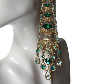 Vintage statement chandelier earrings