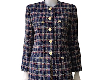Emanuel by Emanuel Ungaro vintage checkered blazer jacket