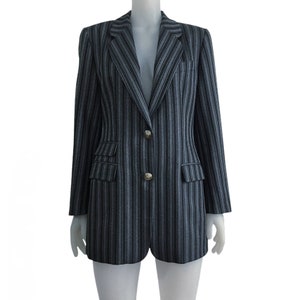 1990s vintage striped blazer jacket in Versace style