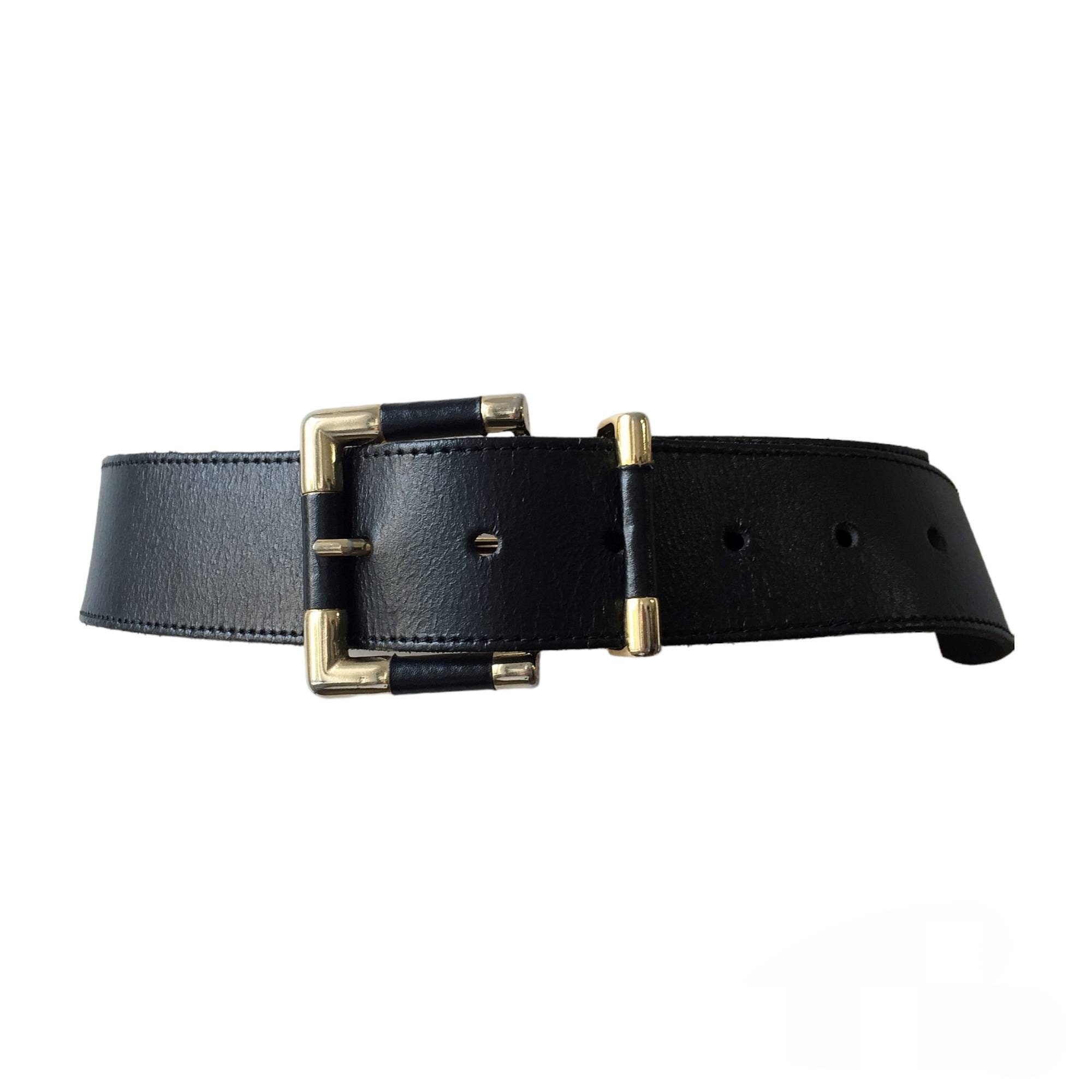Vintage black & gold belt