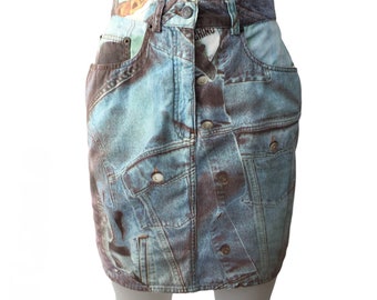Moschino Jeans 1990s denim mini skirt