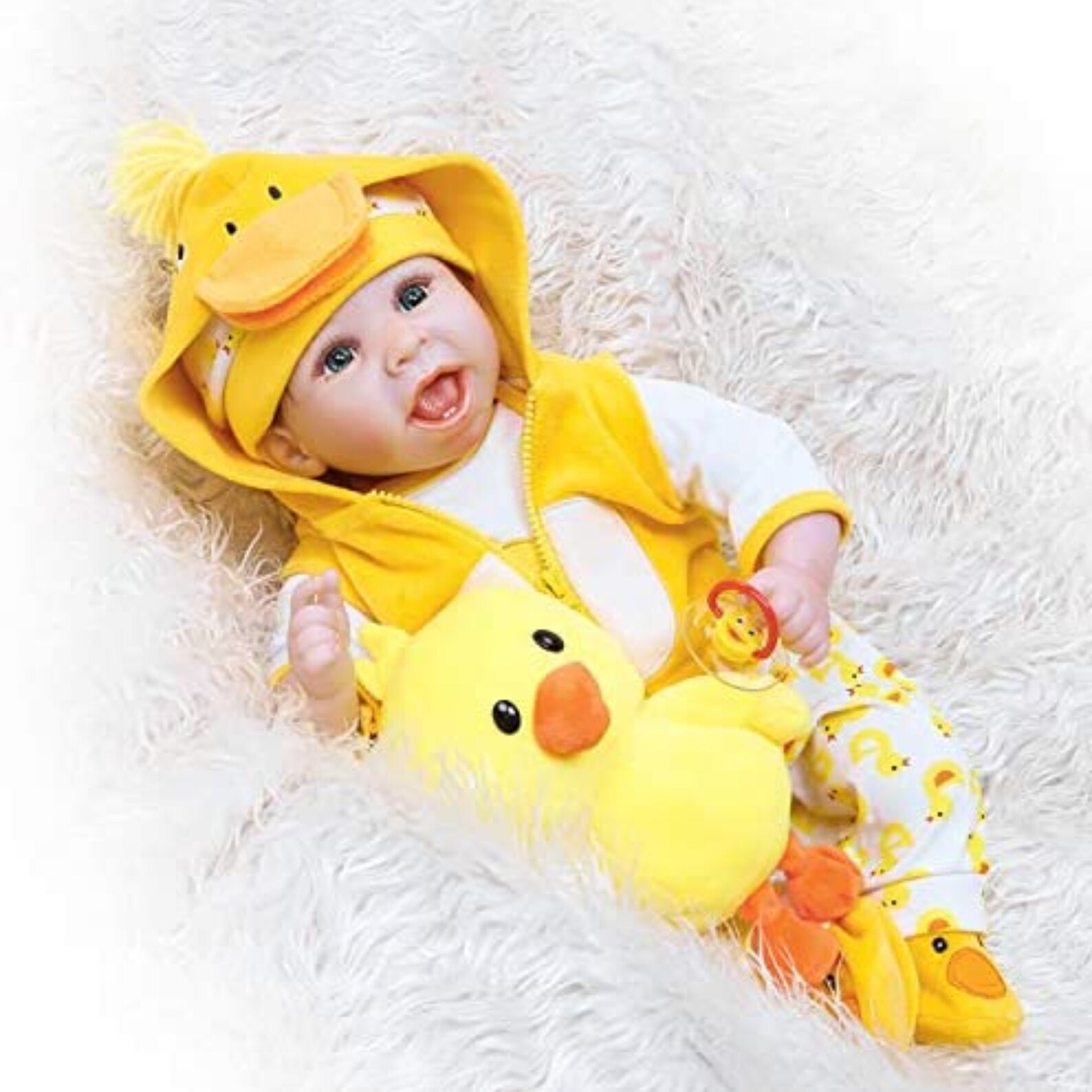 Reborn Baby Dolls Clothes 22 Inch Outfit Accessories Yellow Duck 5pcs