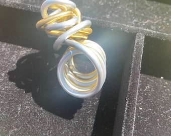 Übergroßer Wire Wrapped Statement Ring