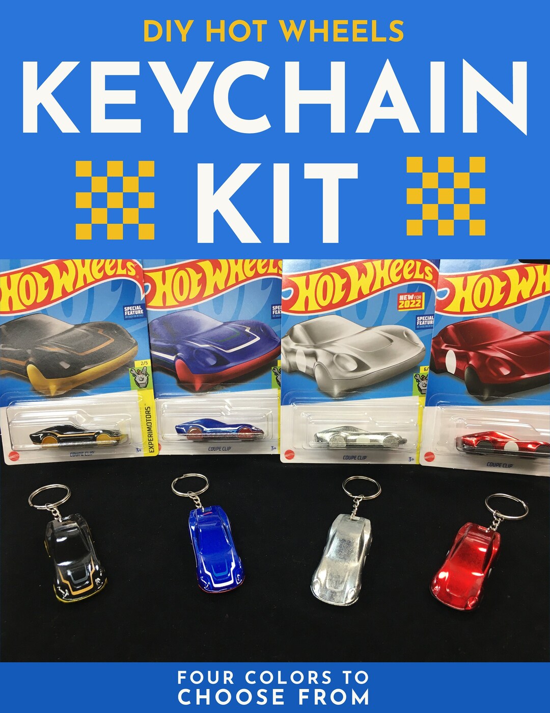 DIY Hot Wheels KEY CHAIN Kit Build Your Own Hot Wheels Etsy