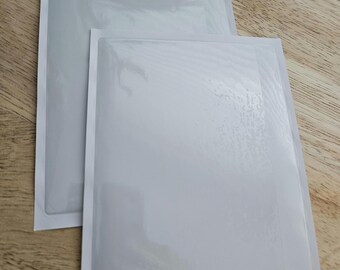 A6 Clear PVC Planner Pockets: Sticky Adhesive (2-Pack)