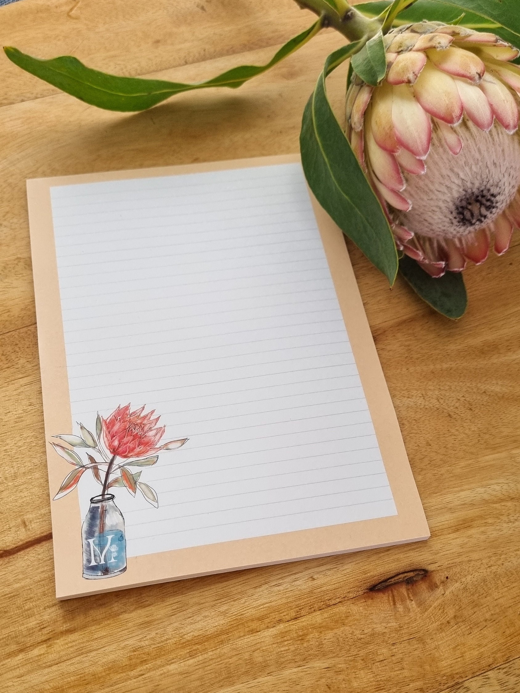 A5 Notepad Protea Lined Paper Desk Pad Writing Pad - Etsy Australia