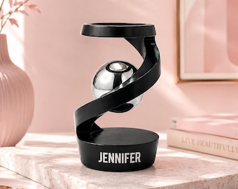 Personalized Floating Gyroscope Engraved Modern Desk Decor Floating Spinner Toy