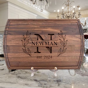 Personalized Charcuterie Board Wedding Gift, Bridal Shower Gift, Housewarming Gift, Custom Cheese Board, Walnut or Bamboo Cutting Board