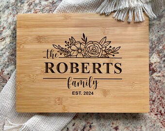 Custom Cutting Board Wedding Gifts for Couple - Personalized Housewarming Gift & Engagement Gifts, Anniversary Present