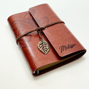 Wedding Guest Book Personalized Leather Guestbook, Rustic Wedding Guest Book, Custom Leather Notebook, Unique Personalized Wedding Gift