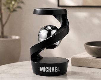 Geburtstagsgeschenk für Ihn, personalisiertes Schreibtischspielzeug, individuell graviertes Gyroskop, Schreibtischgerät