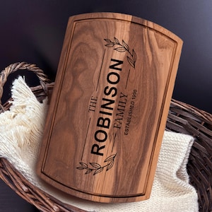 Custom Engraved Charcuterie Cheese Board | Personalized Cutting Board | Unique Wedding Gift, New Home Gift, Hostess Present for Her