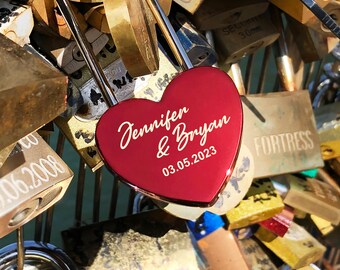 Personalized Love Lock Wedding Gifts Custom Handmade Love Lock  Anniversary Gifts Love Padlock with Key Love Locks Bridge Wedding Keepsake