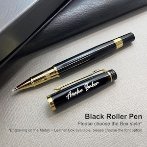 Personalized Luxurious Comfort Grip Black Ballpoint Pen, Personalized Gift Pens for Men, Teacher Gifts, Fancy Custom Pen, Gifts for Company