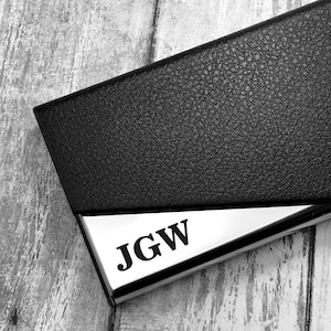 Personalisierte Silber Metall schlanke Brieftasche benutzerdefinierte Visitenkartenhalter, individuell gravierte Geschenke für sie ihn Vater Männer Freund Sohn professionelles Geschenk