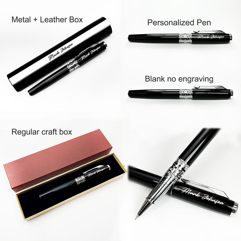 Black Lacquer Personalized Ballpoint Pen Stunning Luxury Pen, Best Ball Pen Gifts for Men & Women, Professional Corporate Gifts Boss Teacher image 2