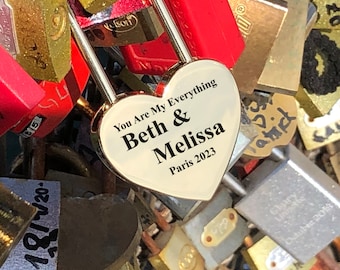 Personalized Wedding Gift for Couples Wedding Love Lock Engraved Anniversary Padlock Custom Couple Gifts
