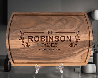 Custom Engraved Charcuterie Cutting Board Gift Personalized Wedding & Anniversary Gift for Couples, Engagement Gifts Closing Present