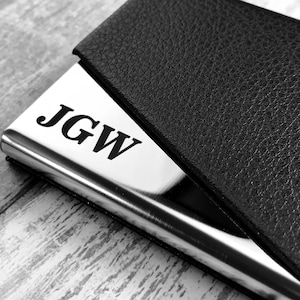 Tarjetero de cuero personalizado, estuche para tarjetas personalizado, regalos empresariales premium, regalos de graduación, regalo de oficina para compañeros de trabajo, regalo de cumpleaños.