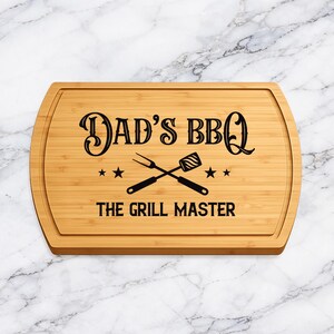 Personalized Grill Master Cutting Board BBQ Gift for Him Engraved Walnut Steak Board image 10