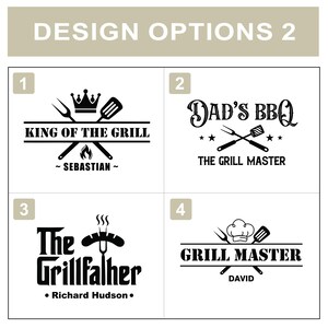 Personalized Grill Master Cutting Board BBQ Gift for Him Engraved Walnut Steak Board image 2
