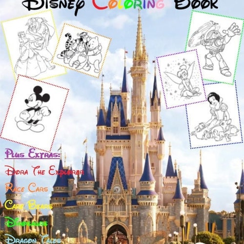 Disneyland Printable Coloring Book 30 Coloring Pages - Etsy