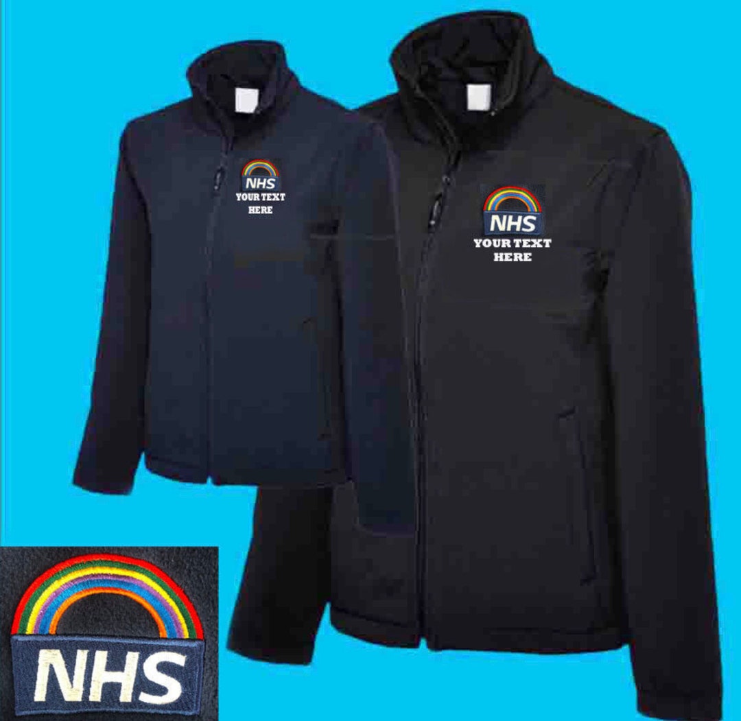 Personalised NHS Rainbow Logo on a Fleece Great Quality Discount for