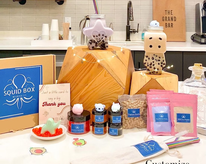 DIY Bubble Tea Kit: Assorted Flavors, Boba & Toppings