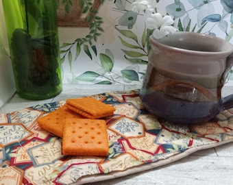 Mug Rug - Tea themed. FREE Shipping