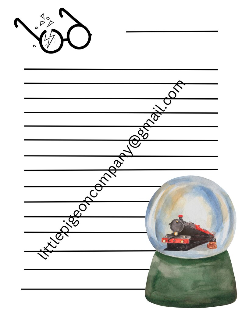 Magic Wizard Printable Stationery Paper Lined - Etsy