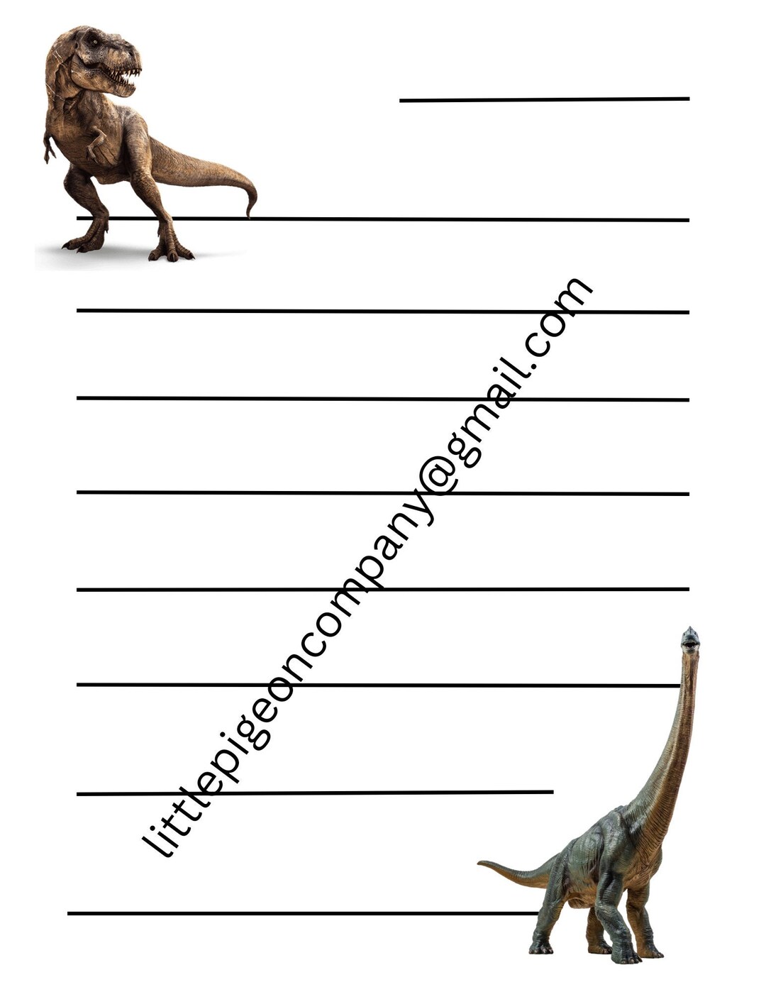 Fun Kids Printable Stationery Paper - Dinosaurs, Construction Trucks ...