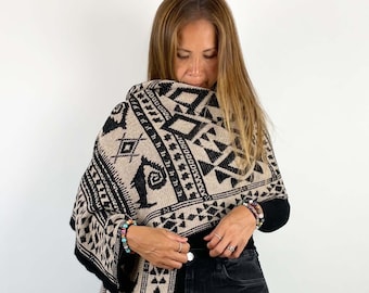 100 % Baby Alpaca Stole Wrap, Knitted wrap, Geometrical wrap Unisex, Alpaca large scarf, Knitted wrap shawl, Alpaca shawl wrap