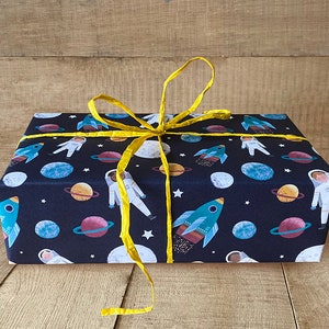 Space, Planets, Astronaut, Space rocket Gift-wrap, wrapping paper, Astronaut gift wrap 100% recycled image 2