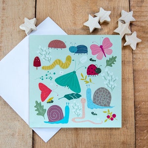 Happy Birthday Bugs-wenskaart voor kinderen, verjaardagskaart, 100% gerecycled