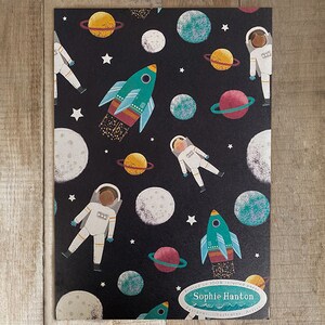 Space, Planets, Astronaut, Space rocket Gift-wrap, wrapping paper, Astronaut gift wrap 100% recycled image 3