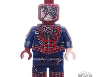 SPIDER-MAN, Battle-Damaged edition (custom printed minifigure)