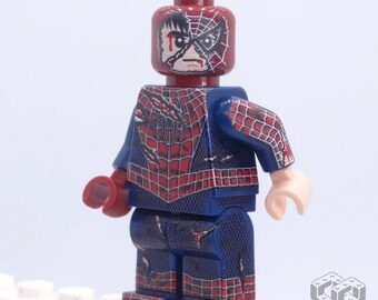 SPIDER-MAN, Battle-damaged Edition (custom Printed Minifigure