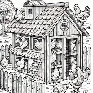 Farmyard Fun: Printable Coloring Pages Bundle for Kids - 10 Playful Farm Animals!