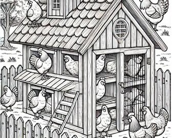 Farmyard Fun: Printable Coloring Pages Bundle for Kids - 10 Playful Farm Animals!