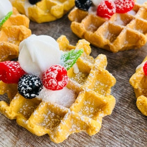 Big Waffle Soap - Dessert Soap, Food soap, Cake soap, Kids soap, Gift for her, Soap favors