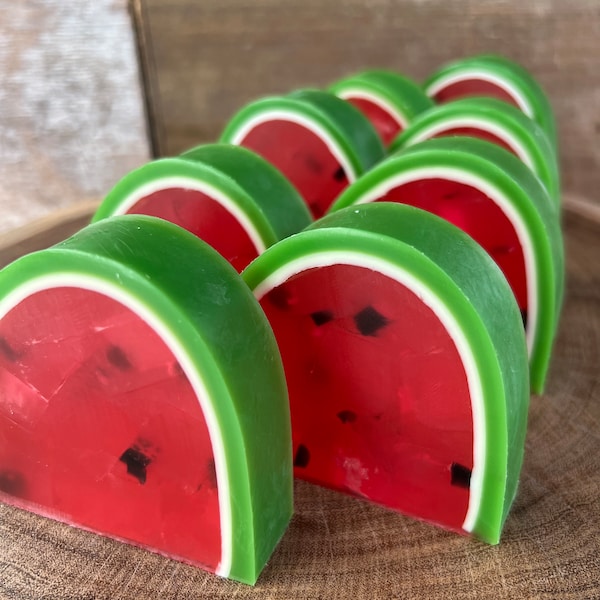 Watermelon Soap with soap seeds