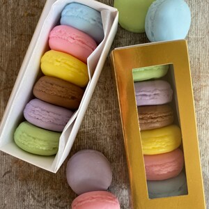 Macaron soaps set 6 pcs - gifts soaps, party favors, fake food soap, dessert soap