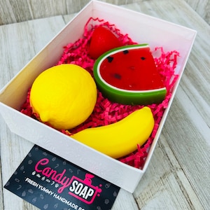 Lemon and Watermelon Soap Gift Set