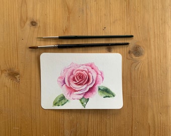 Prune Fleur Rose Floral encadrée unique toile Imprimer Wall Art