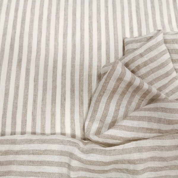 Striped Linen Fabric - Etsy